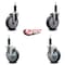 Service Caster 5'' Thermoplastic Rubber Wheel Swivel 1'' Expanding Stem Caster Set 2 Brakes, 4PK SCC-EX20S514-TPRB-2-TLB-2-1 - alternate 3